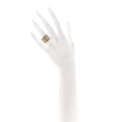 Chanel Pearl Chain CC Ring 56 7.5 Gold 2 of 4