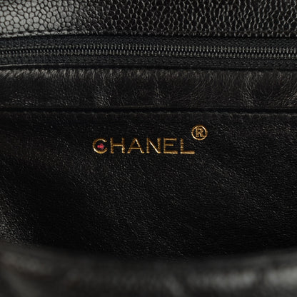 Louis Vuitton CHANEL Caviar Quilted Jumbo Kelly Flap Black 7 of 9