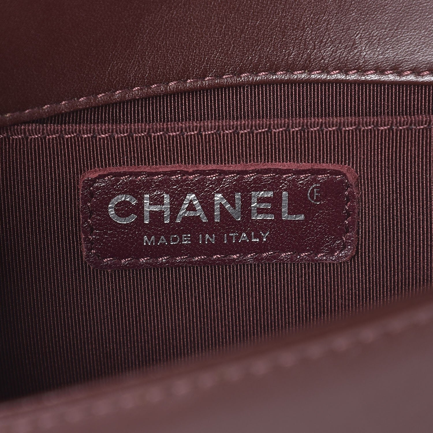 Chanel Calfskin Chevron Quilted Small Boy Flap Burgundy 6 of 8