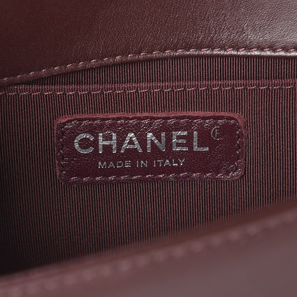 Chanel Calfskin Chevron Quilted Small Boy Flap Burgundy 6 of 8