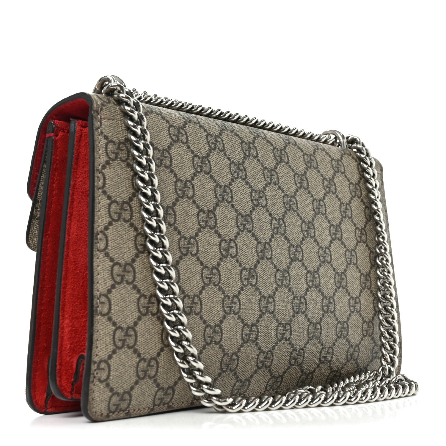 Gucci GG Supreme Monogram Small Dionysus Shoulder Bag Red 3 of 10