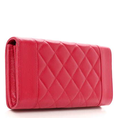 Chanel Sheepskin Quilted Mademoiselle Vintage Flap Wallet Dark Pink 3 of 12