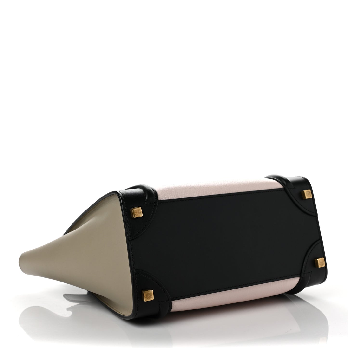 Goatskin Smooth Calfskin Micro Tri-Color Luggage Olive