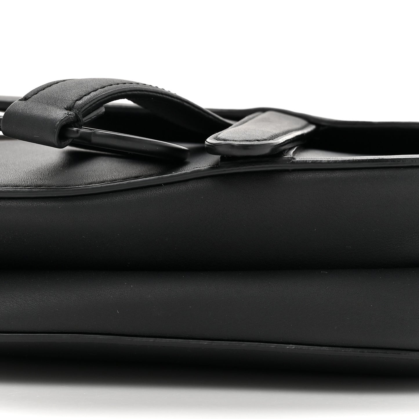 Ultra Matte Calfskin Mini Saddle Bag Black