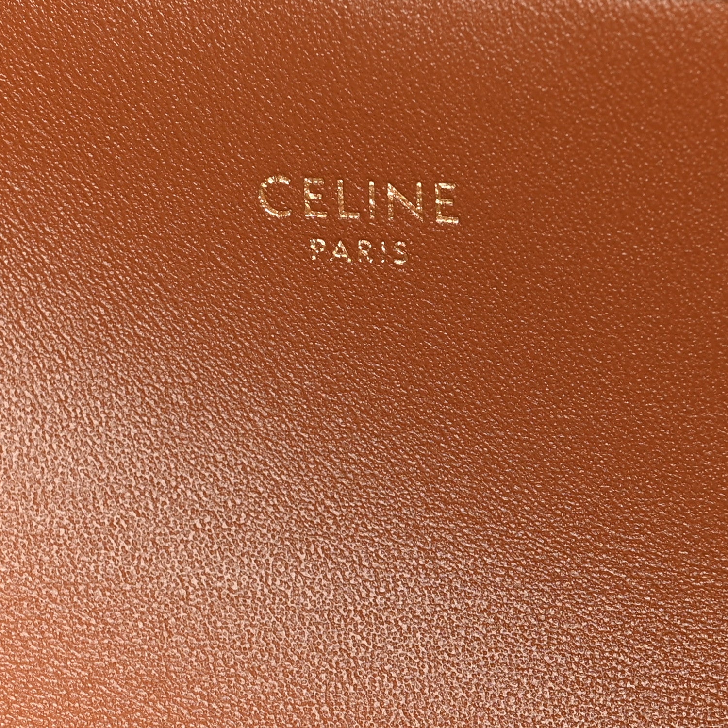 Celine Canvas Calfskin Triomphe Shoulder Bag Tan 6 of 9
