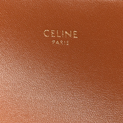 Celine Canvas Calfskin Triomphe Shoulder Bag Tan 6 of 9