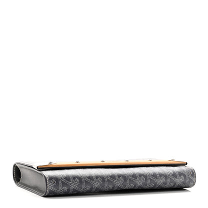 Goyard Goyardine Monte Carlo Bois Clutch With Strap Gray 3 of 14