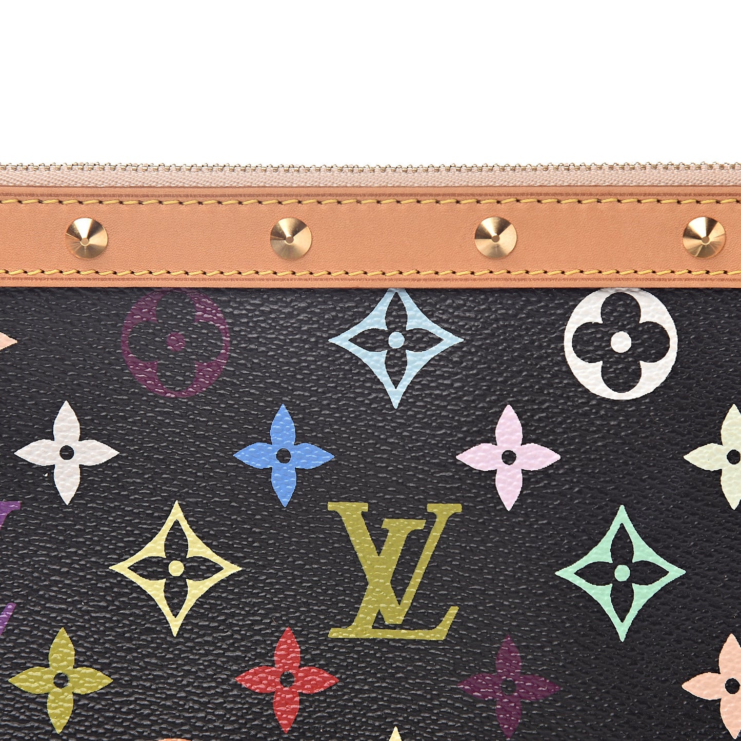 Monogram Multicolor Pochette Accessories Black