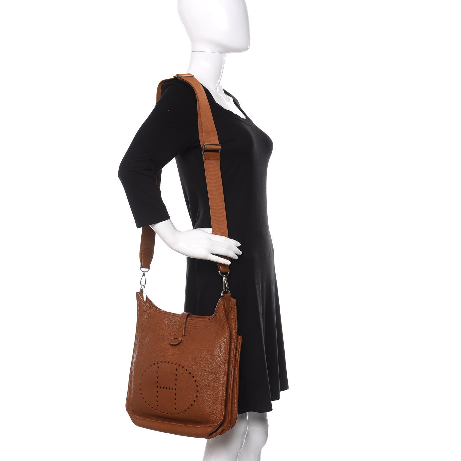 Hermes Taurillon Clemence Evelyne III GM Gold 2 of 9