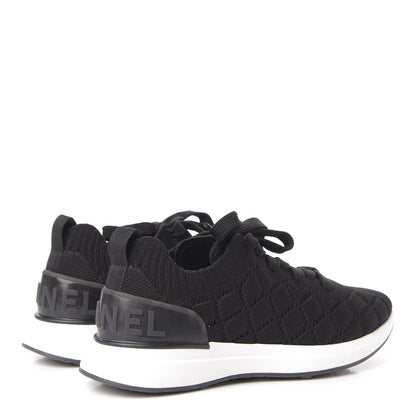 Chanel Mixed Fibers Quilted Womens CC Sneakers 35.5 Black 4 of 8