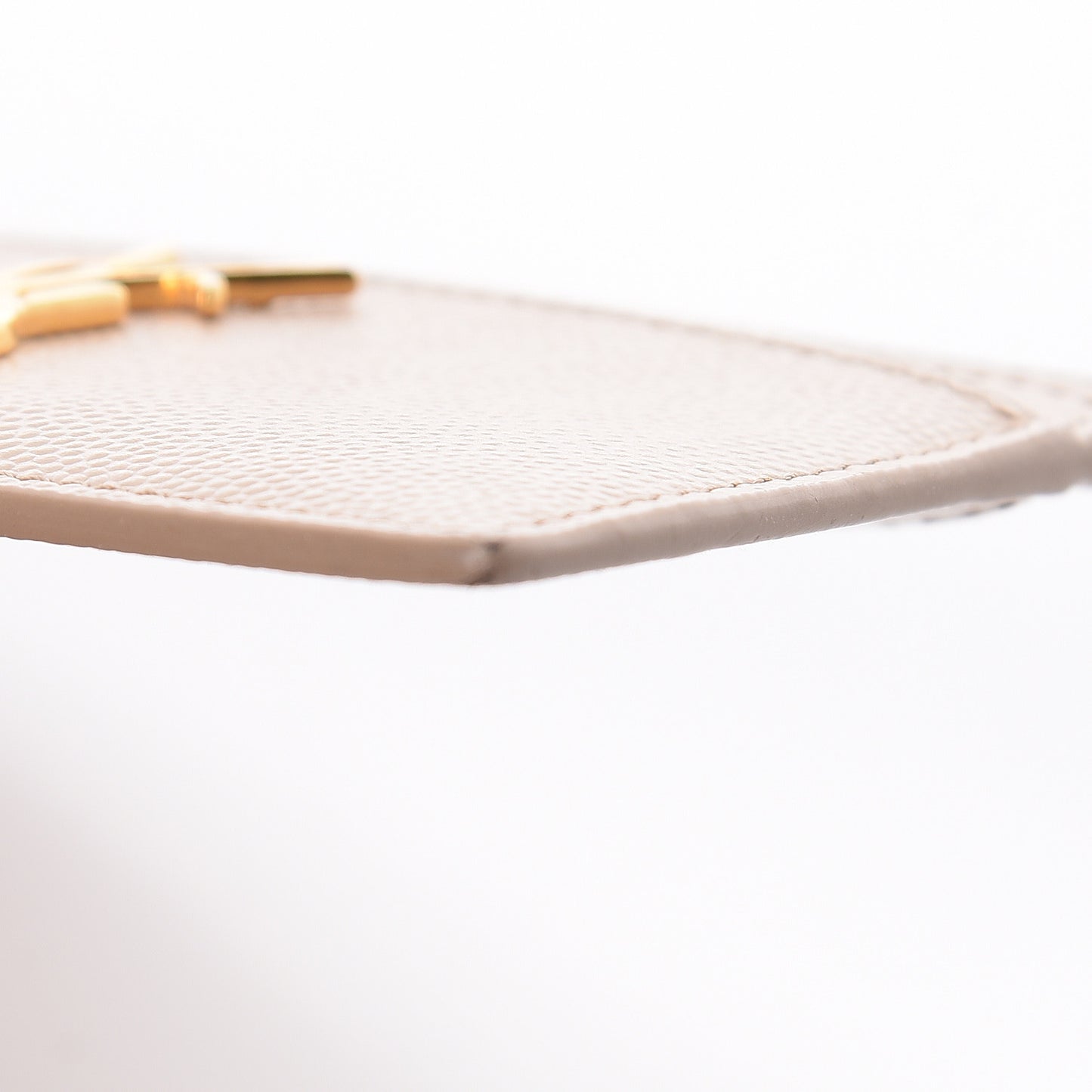 Grain De Poudre Monogram Credit Card Case Nude Powder