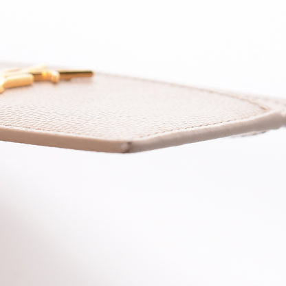 Saint Laurent Grain De Poudre Monogram Credit Card Case Nude Powder 8 of 8