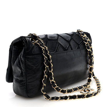 Chanel Lambskin Jersey Scales Flap Black 3 of 10