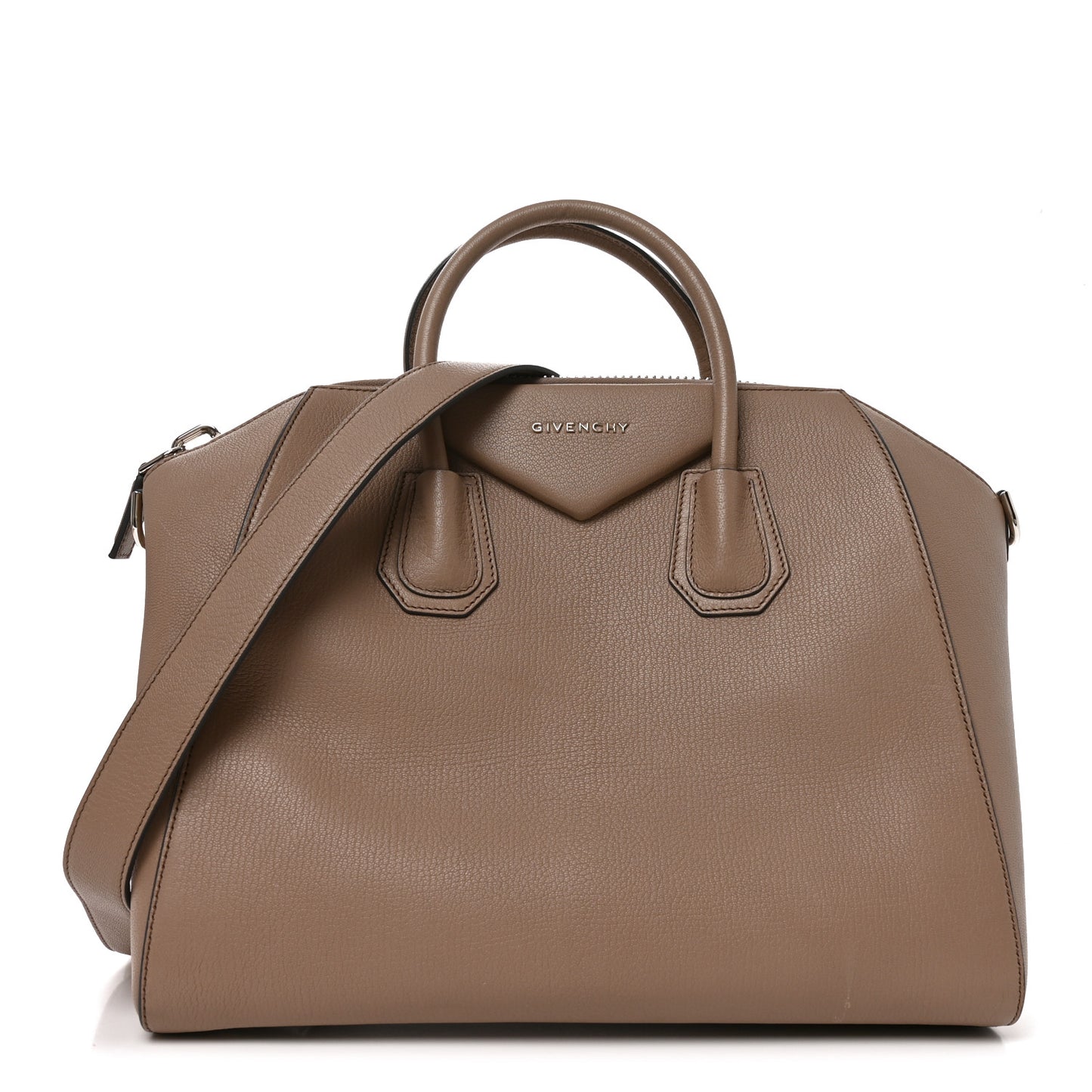 Sugar Goatskin Medium Antigona Linen