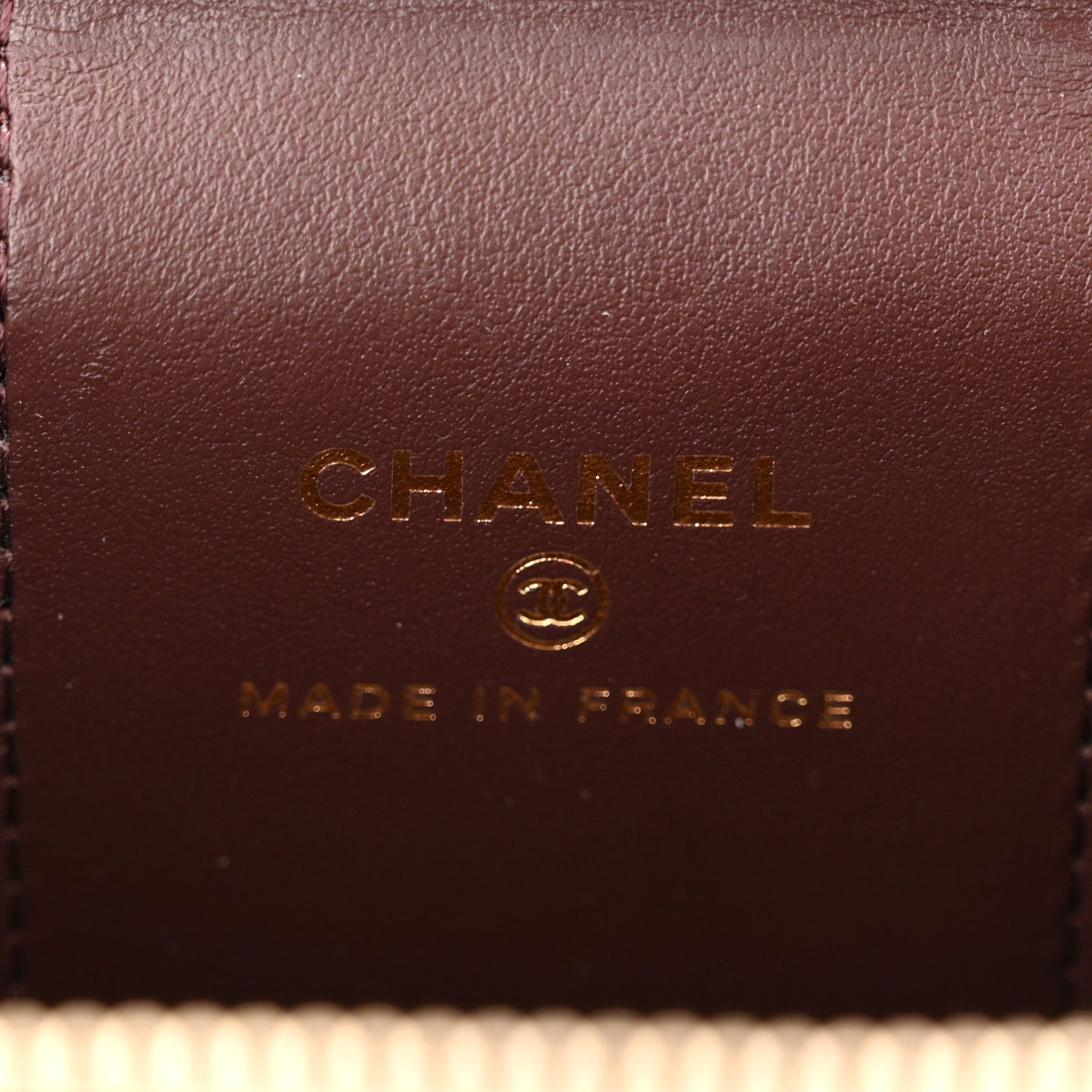 Caviar Quilted Mini Vanity Case With Chain Black