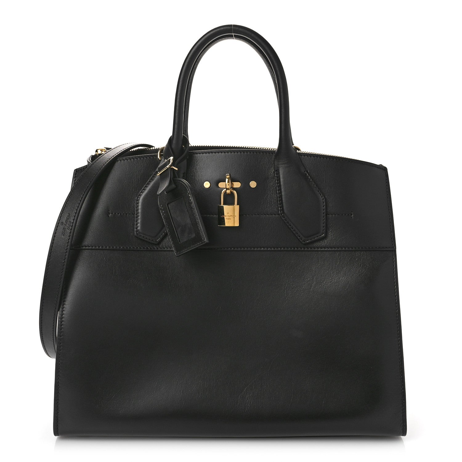 Louis Vuitton Veau Satin City Steamer GM Black 1 of 9
