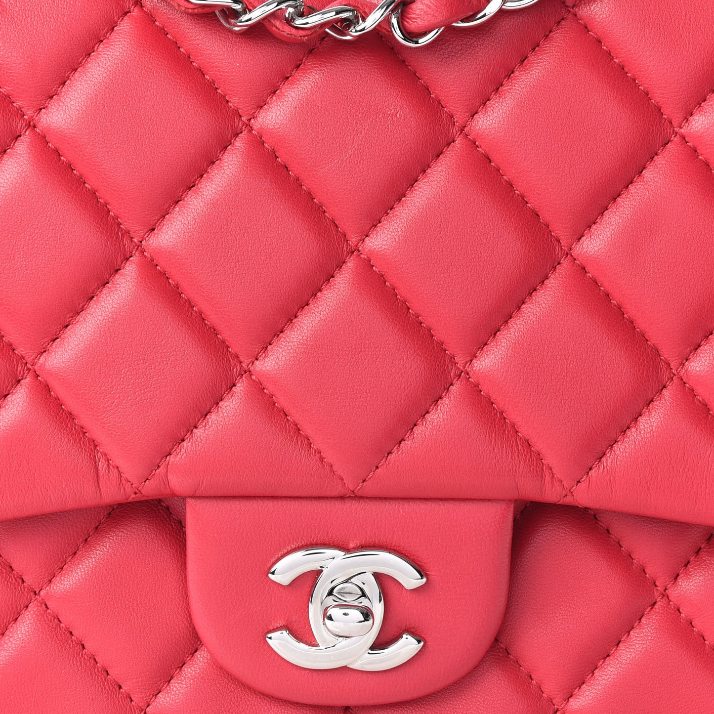 Lambskin Quilted Jumbo Chanel 3 Flap Dark Pink