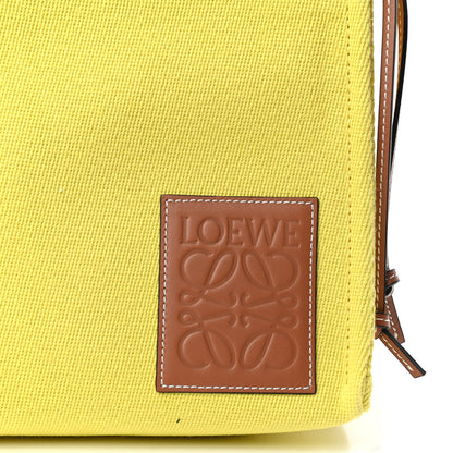 Loewe Canvas Calfskin Cushion Tote Yellow 6 of 10