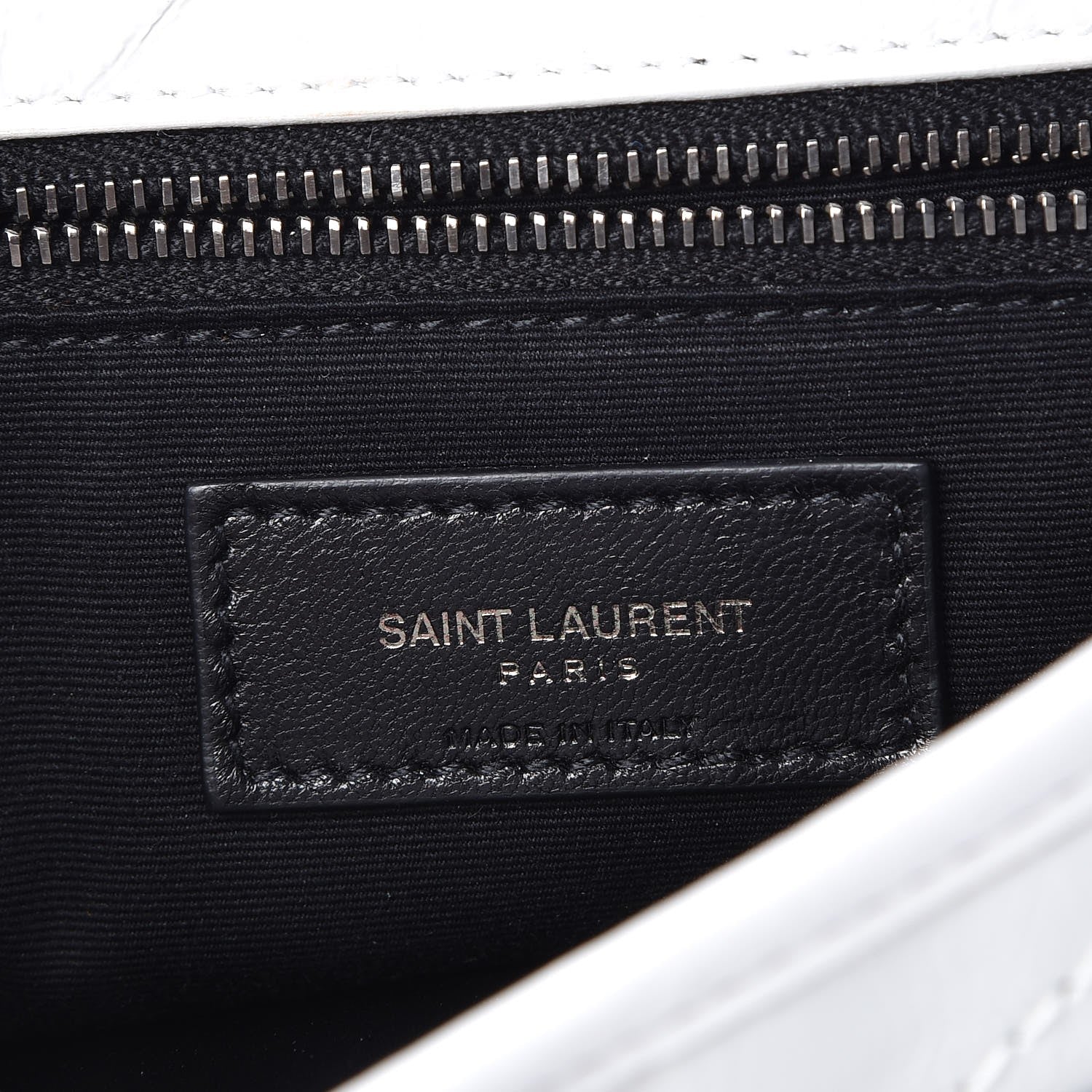 Saint Laurent Crinkled Calfskin Matelasse Monogram Medium Niki Chain Satchel Dirty White 7 of 8