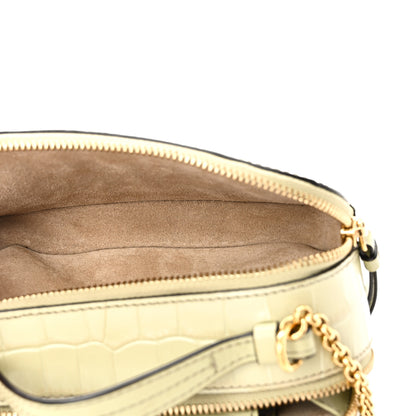 Chloe Calfskin Crocodile Embossed Mini C Vanity Bag Light Eucalyptus 7 of 9