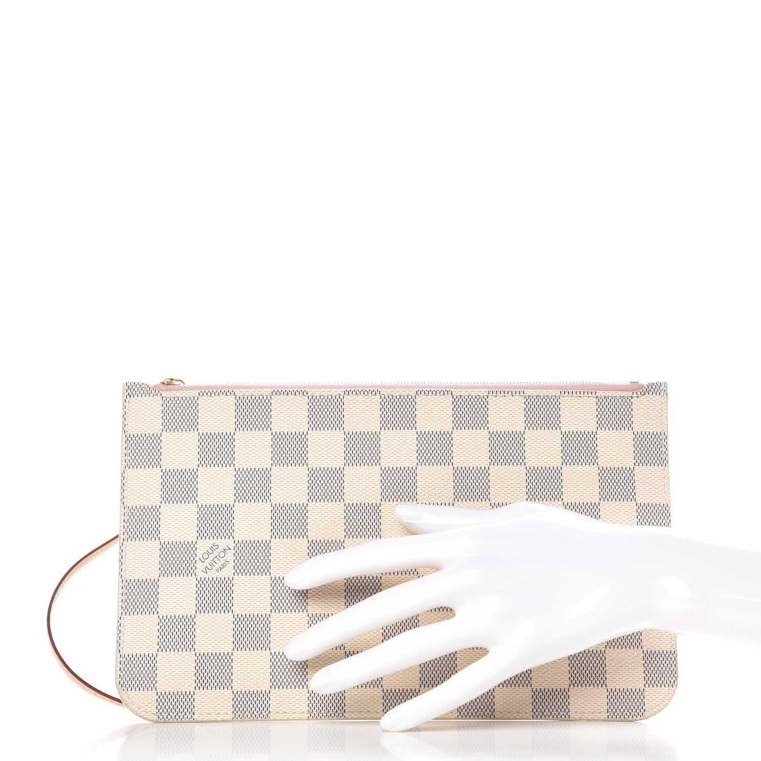 Louis Vuitton Damier Azur Neverfull MM GM Pochette Rose Ballerine 2 of 8