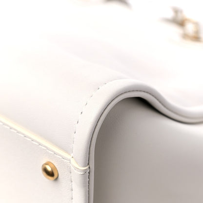 Chanel Calfskin Medium Deauville Tote White Multicolor 11 of 11