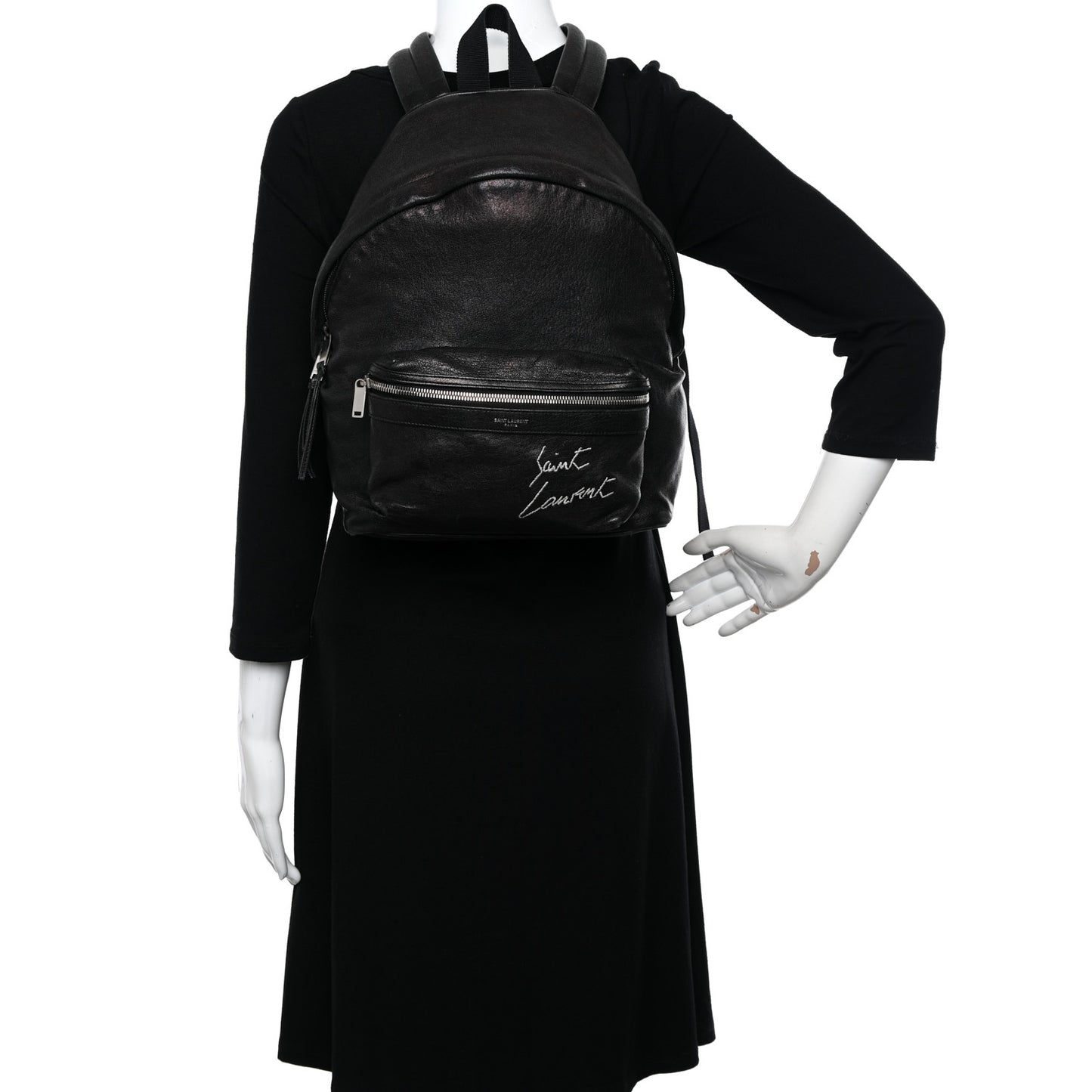 Lambskin Mini Toy City Backpack Black