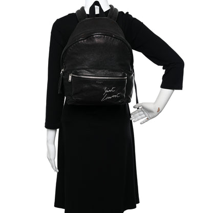 Saint Laurent Lambskin Mini Toy City Backpack Black 2 of 15