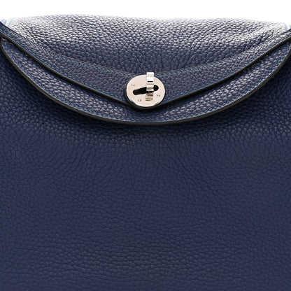 Hermes Taurillon Clemence Verso Lindy 30 Bleu Saphir Bleu Izmir 8 of 10