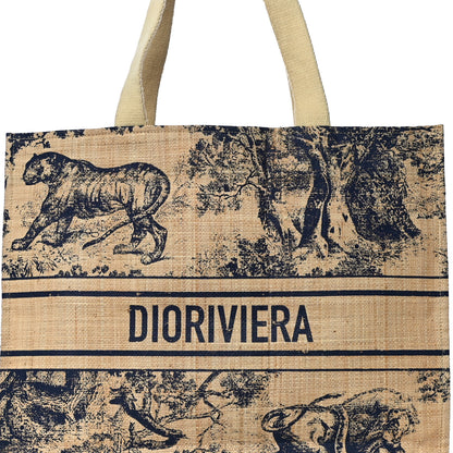 Christian Dior Straw Dioriviera Tote Beige 7 of 11