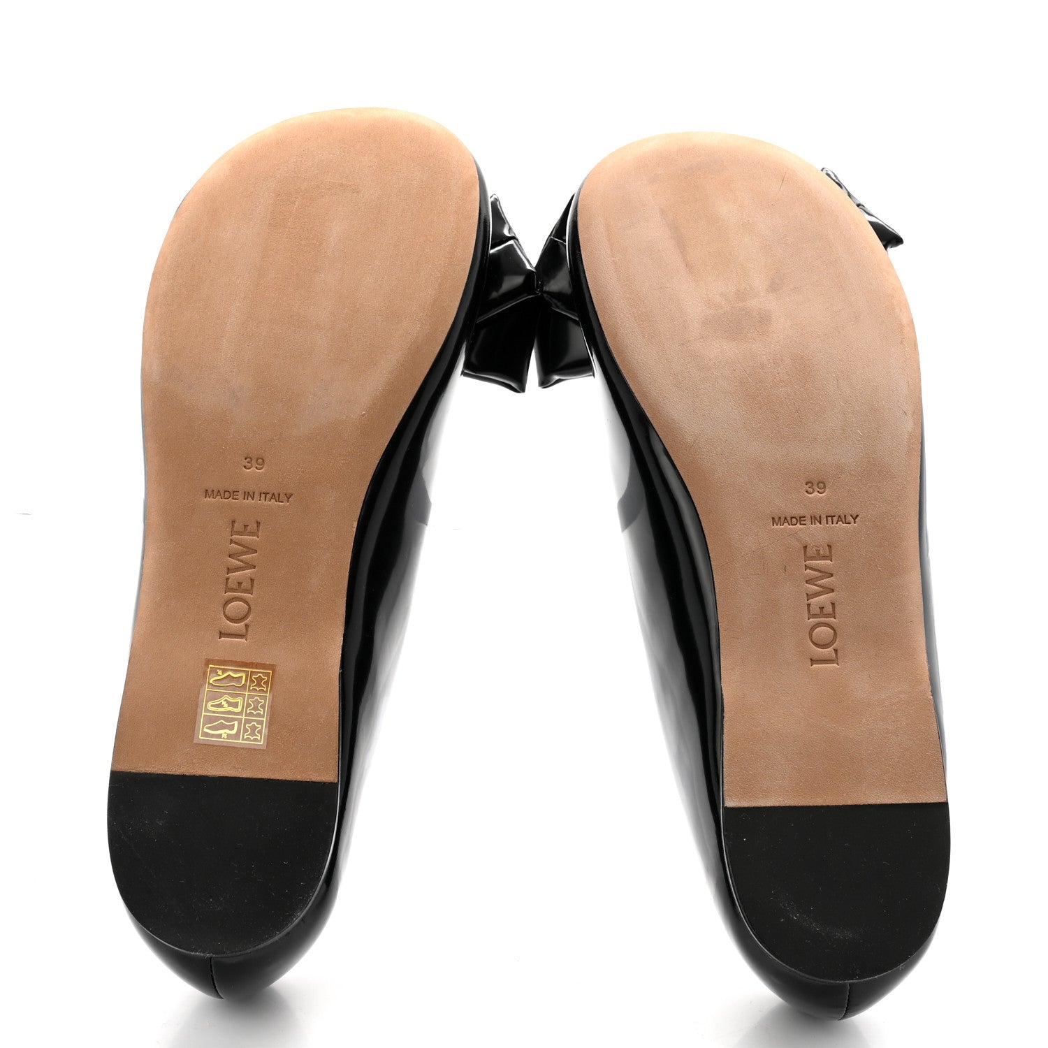Loewe Puffy Lambskin Padded Bow Ballerina Flats 39 Black 5 of 11