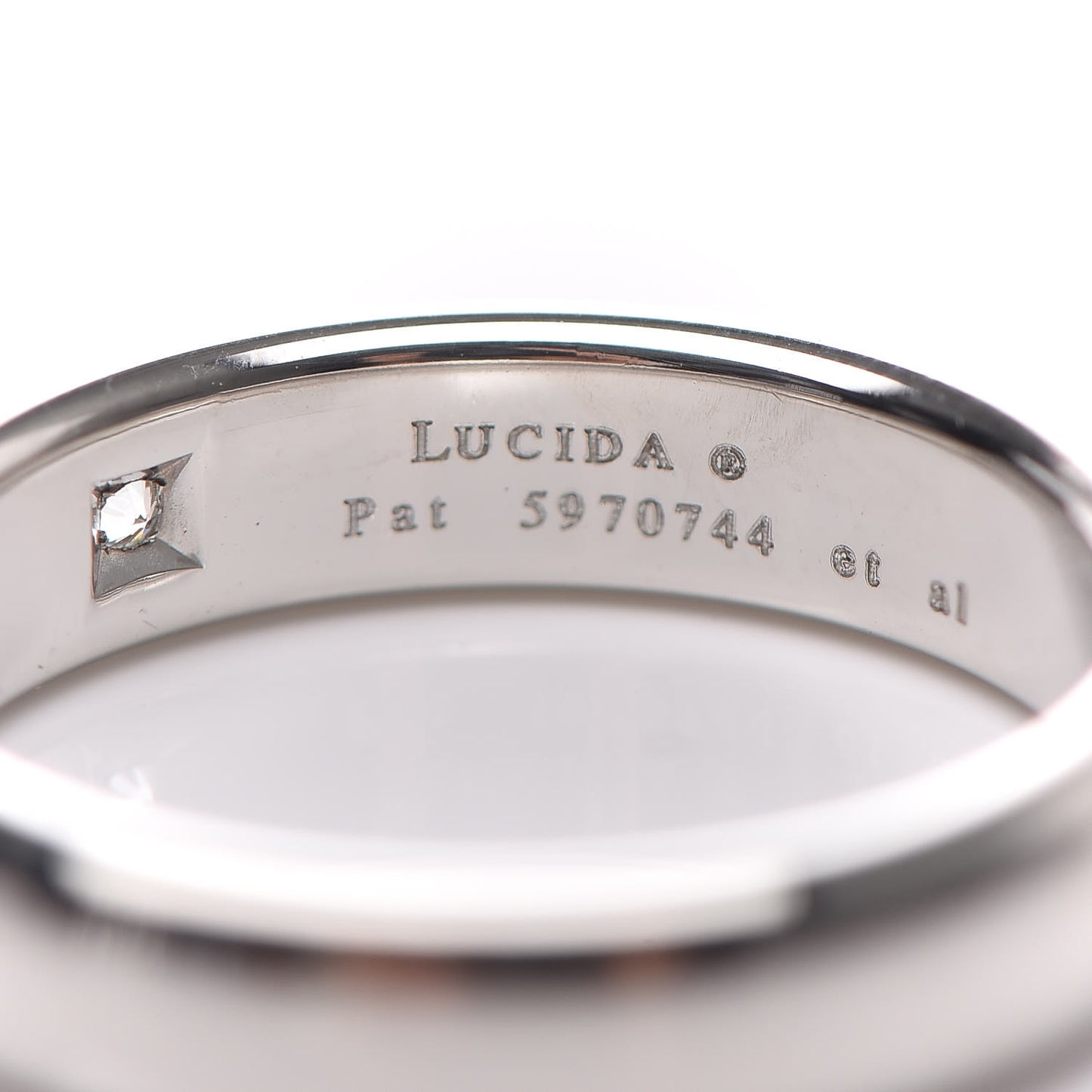 Platinum Diamond 4mm Lucida Wedding Band Ring 49 5
