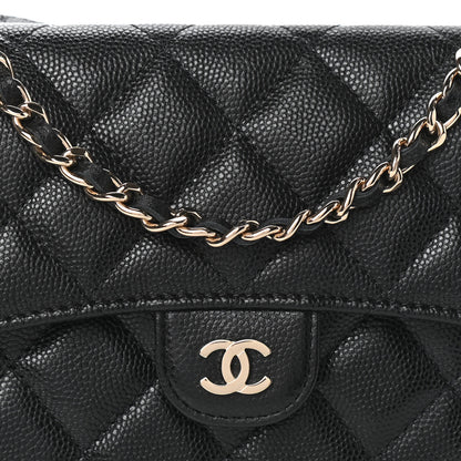Chanel Caviar Quilted Flap Phone Holder With Chain Black 9 of 11