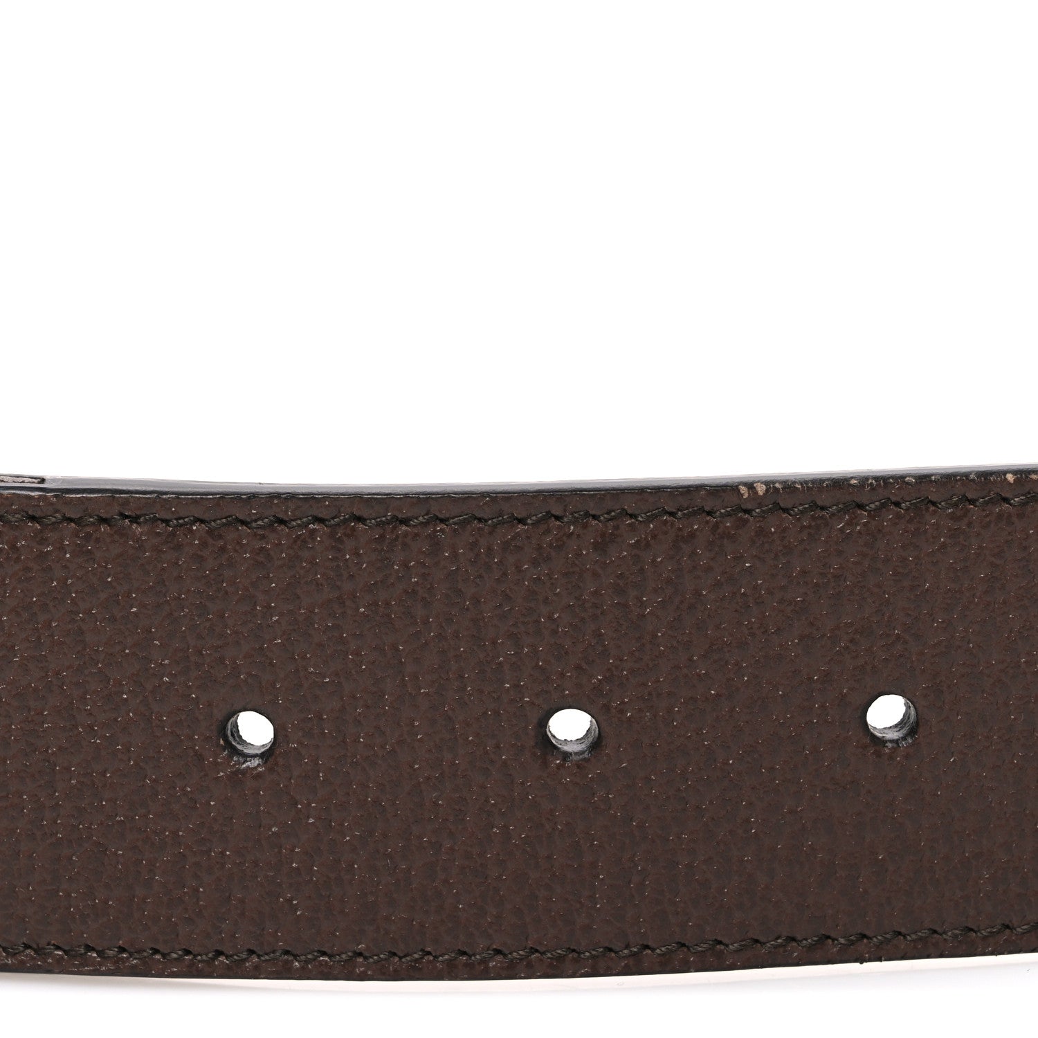 Gucci Monogram Jumbo GG Textured Dollar Calfskin Double G 40mm Belt 80 32 Camel Ebony 3 of 5