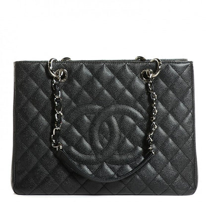Chanel Caviar Quilted Grand Shopping Tote GST Black 1 of 14
