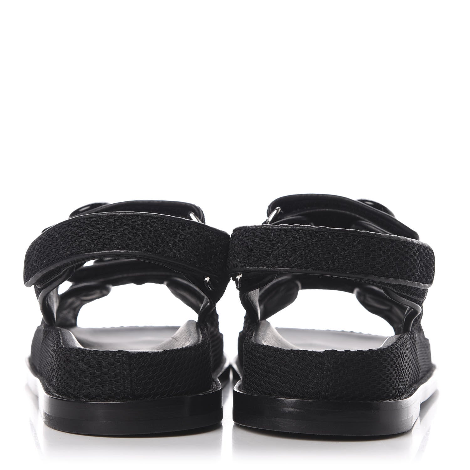 Chanel Fabric Velcro Dad Sandals 36 Black 7 of 12