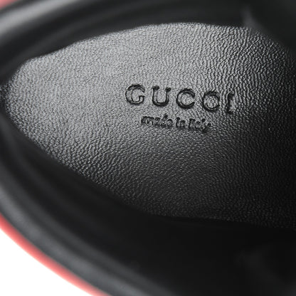 Gucci Calfskin New Praga Karibu High Top Sneakers 38 Black Red Green 8 of 9