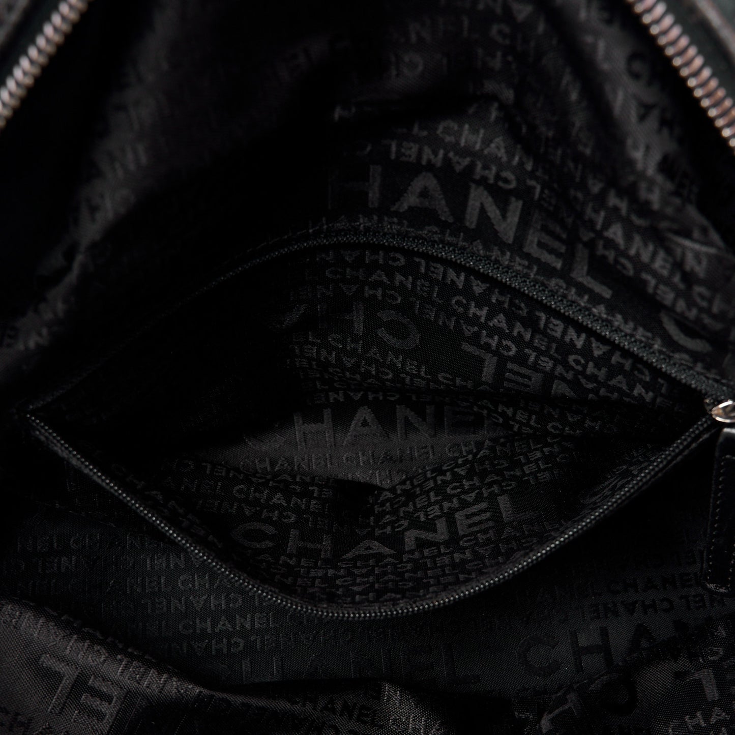 Velvet Camellia Embossed Shoulder Bag Black