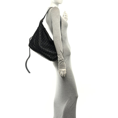 Bottega Veneta Deerskin Intrecciato Small Traveler Hobo Black 2 of 11