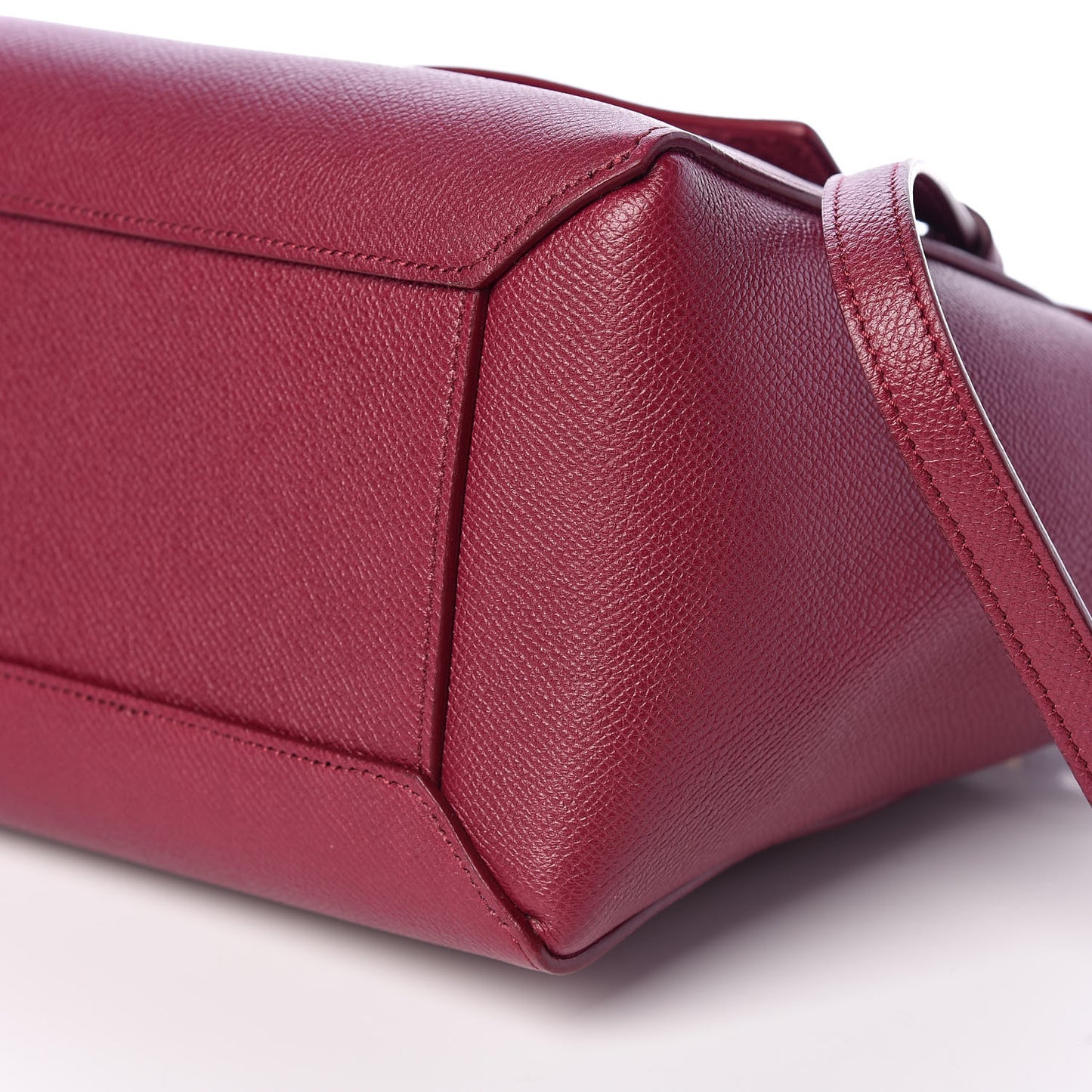 Baby Grained Calfskin Micro Belt Bag Plum