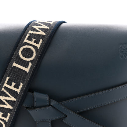 Loewe Calfskin Jacquard Small Gate Dual Bag Onyx Blue 8 of 10