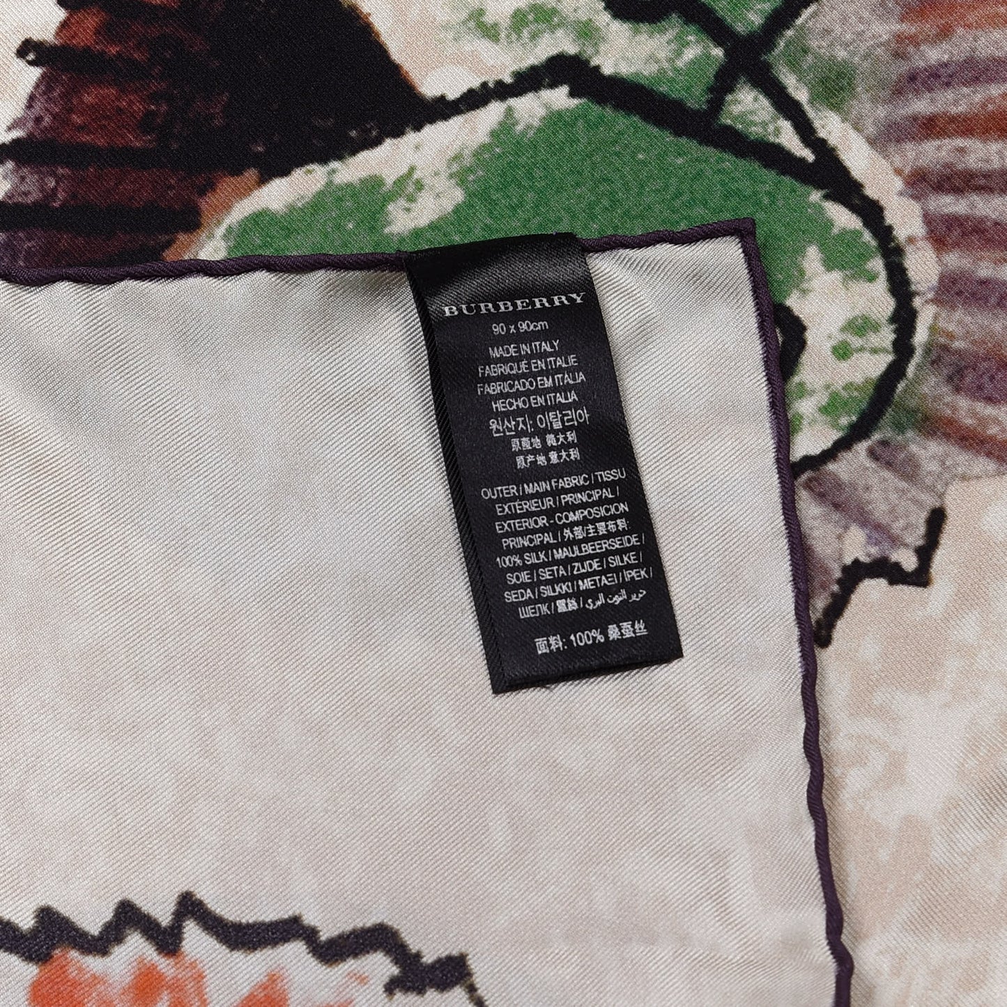 Silk Pallas Heads Scarf Natural White