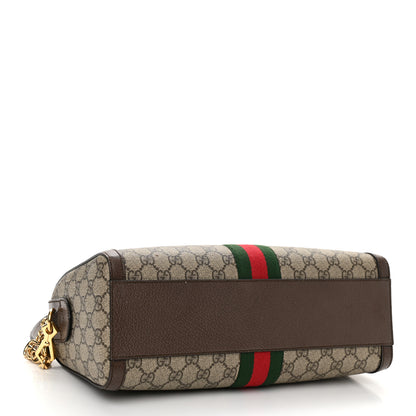 Gucci GG Supreme Monogram Web Medium Ophidia Boston Brown 4 of 10