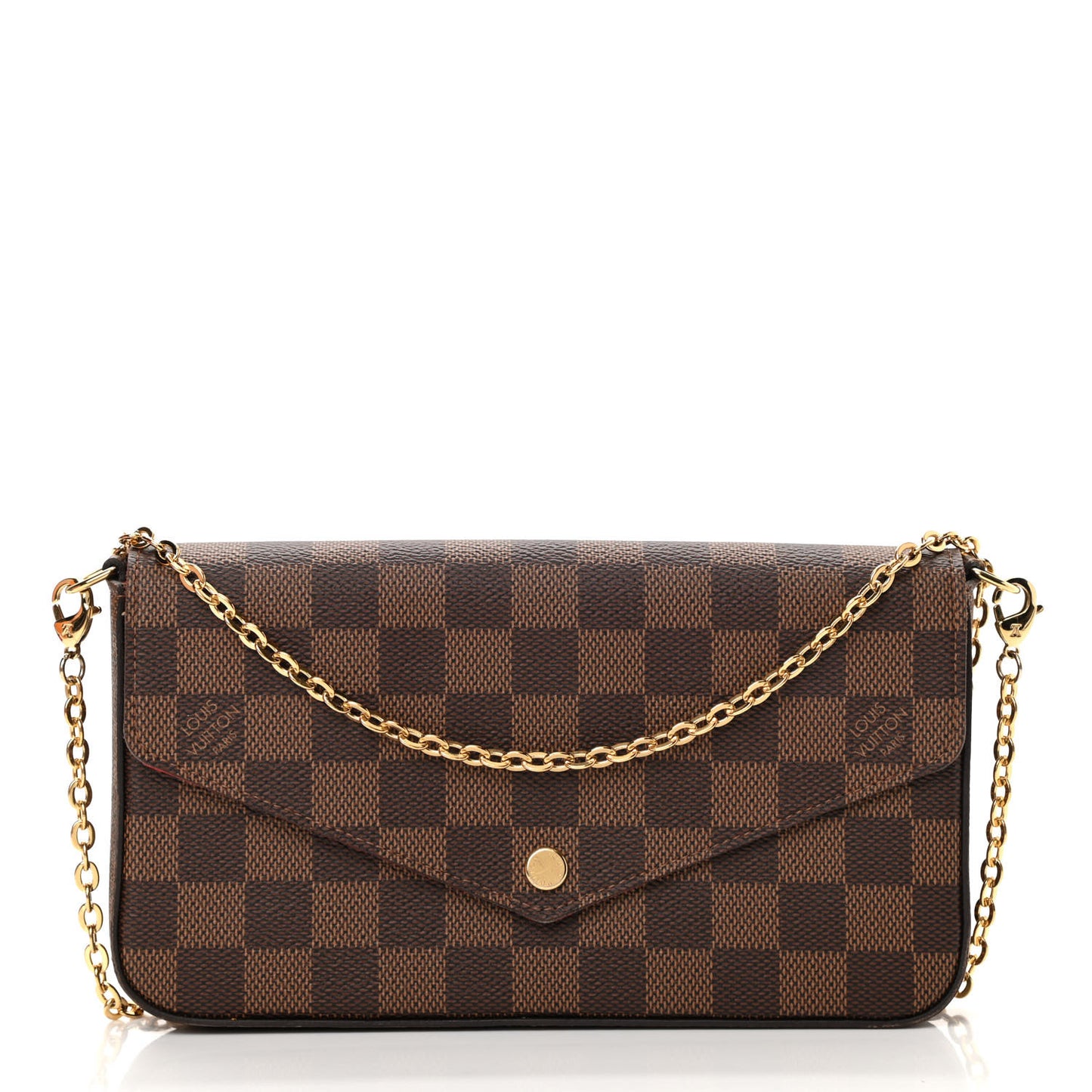 Damier Ebene Pochette Felicie Chain Wallet