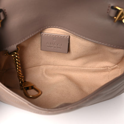 Gucci Calfskin Matelasse Super Mini GG Marmont Shoulder Bag Porcelain Rose 5 of 10