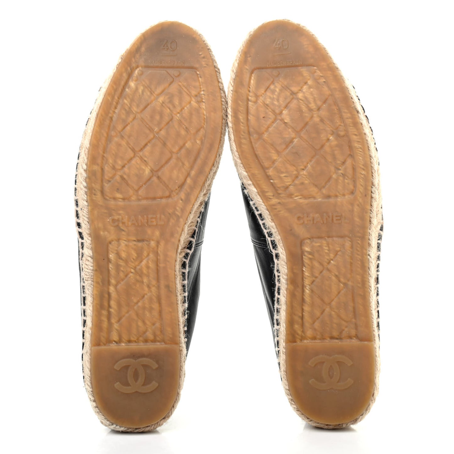 Lambskin CC Espadrilles 40 Black