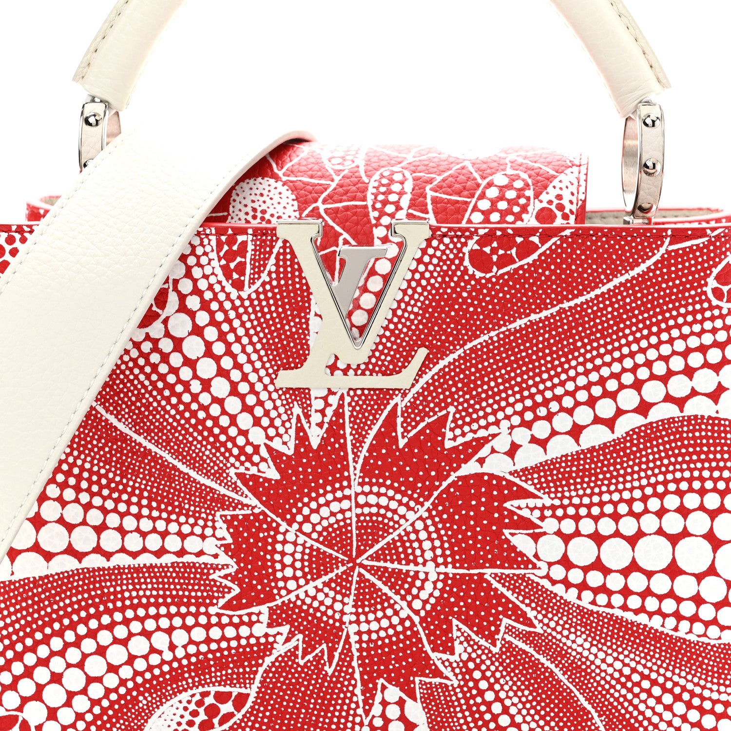 Louis Vuitton LV X YK Taurillon Psychedelic Flower Capucines BB Rouge 8 of 10