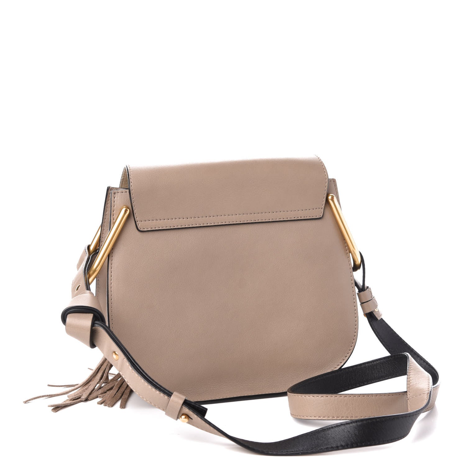 Chloe Calfskin Suede Small Hudson Fringe Shoulder Bag Motty Grey 3 of 12