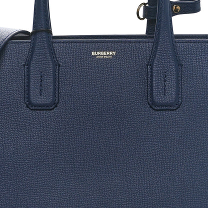 Burberry Derby Calfskin Vintage Check Medium Banner Tote Regency Blue 9 of 11