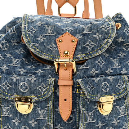 Louis Vuitton Denim Sac a Dos Backpack GM Blue 8 of 11